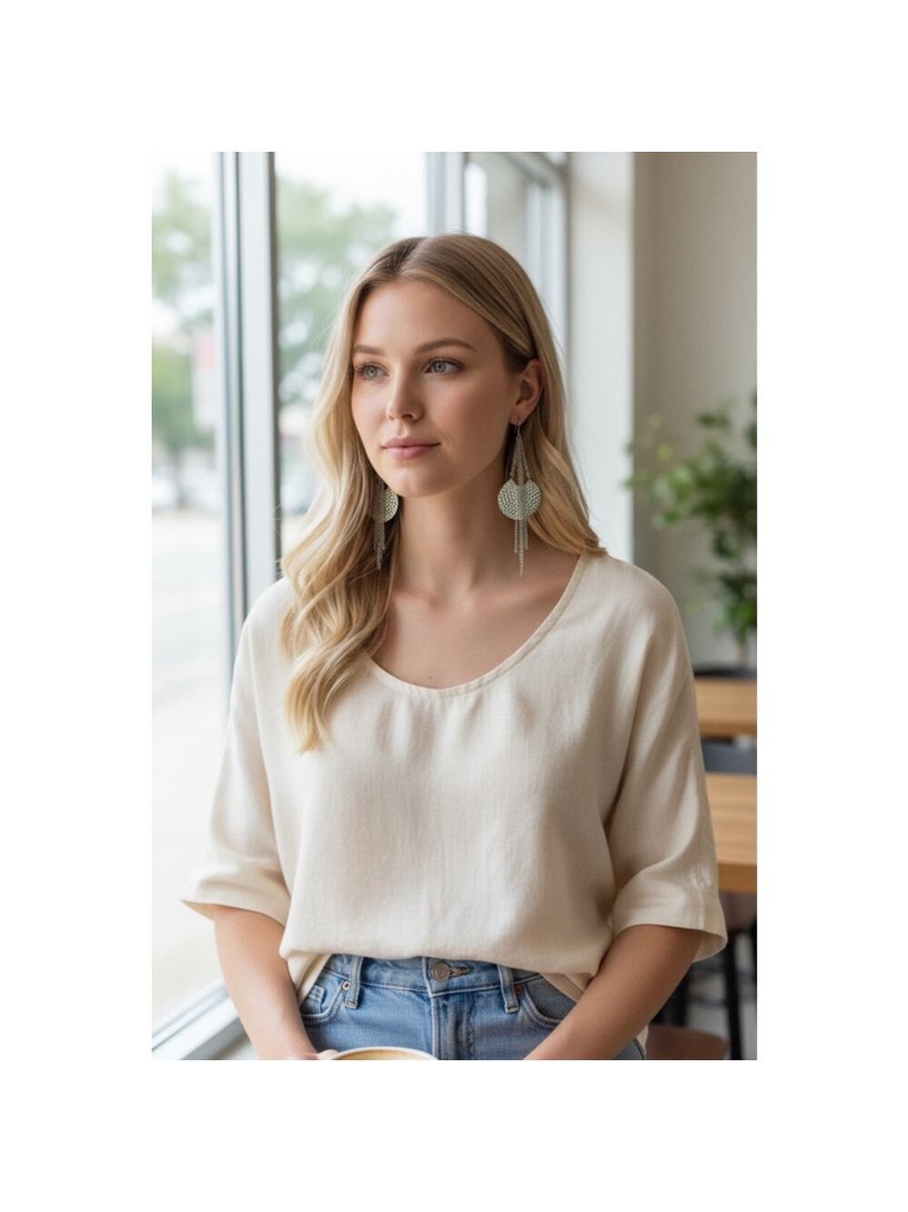 Navi accessories Silver Fish Hook Dangle Earrings